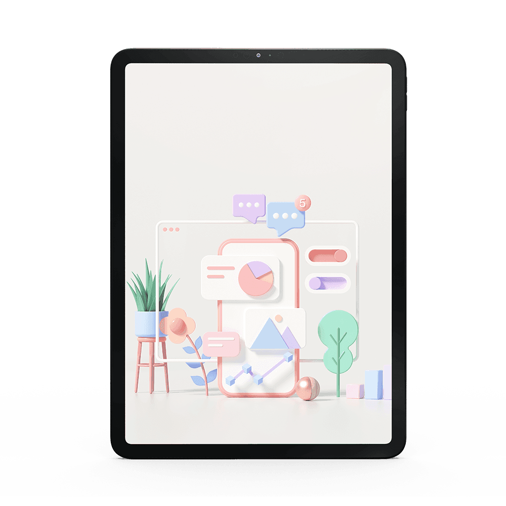 Tablette présentant une application Hubees Lab